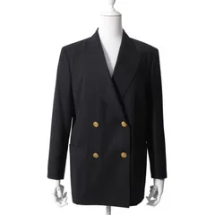 クリスチャンディオール Christian Dior ヴィンテージ 金ボタン ダブルブレスト ジャケット M ダークネイビー レディース 正規品 5-YL012のサムネイル