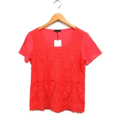 スマートピンク smart pink タグ付き レース レイヤード カットソー Tシャツ 半袖 オーバルネック 40 レッドオレンジ /FT22のサムネイル