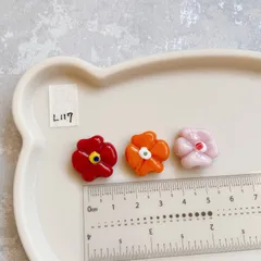 L117 西アジアの花珠 とんぼ玉　ガラスビーズ　ヴィンテージ　伝統的なガラス工芸　手仕事　ハンドメイド素材