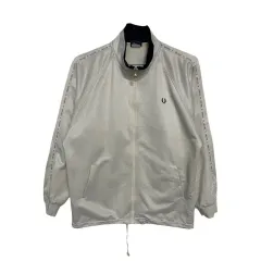 FRED PERRY メンズ ライトグレー サイドライン ロゴ テイピング トラックのサムネイル