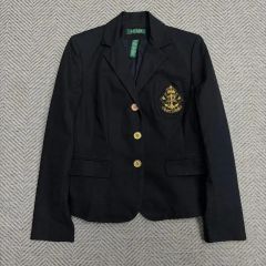 英国アイビールック PLORY テーラードベスト ネイビー 金刺繍 