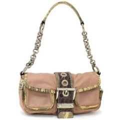 PRADA プラダ パイソン ナイロン チェーン ショルダーバッグ Y2K