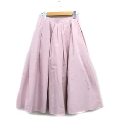 レストローズ L'EST ROSE フレア スカート ロング コットン シンプル M ピンク /KT20のサムネイル