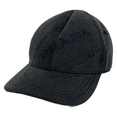 PRADA(プラダ) キャップ L - ダークグレー コットン、レザーのサムネイル