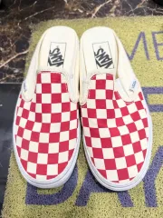 VANS ヴァンズ Classic スリッポン ミュール レッド 220 チェッカーボードのサムネイル