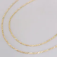 18金 K18 ジュエリーマキ カットアズキチェーン ネックレス レディース 1.46g 40㎝ Z1451のサムネイル
