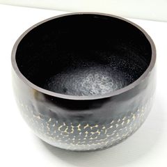 真鍮製 おりん 鋳物 リン 本体のみ 黒色 槌目 大型 23cm 約1.82kg 