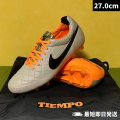 【新品・未使用】廃盤 激レア NIKE ナイキ サッカースパイク ティエンポ レジェンド V HG-E AF ACC（ホワイト×オレンジ）631613 008【27.0cm】のサムネイル