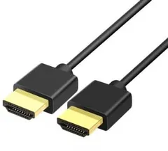 スリム HDMIケーブル ハイスピード 4K対応 ARC対応 ノートパソコン パソコン プロジェクタ モニター (1本, 1m)のサムネイル