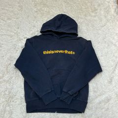 thisisneverthat ネバザ 刺繍ロゴ パーカー フーディ ネイビー - メルカリ