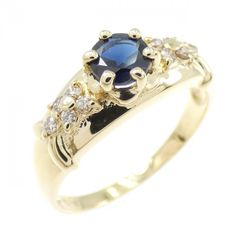 ま*♪様 本物保証刻印K18サファイア2.76 ダイヤモンド0.4ct リング1 