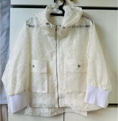 希少✨美品✨Risley リズレー レース切替 ブルゾン パーカー フード付