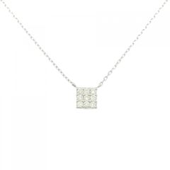 極美品 ete K18YG サークル ダイヤモンドネックレス 0.14ct エテ 