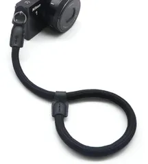 新品 INPON ハンドストラップ 金属リング/リングカバー付き ブラック 線径8mmのサムネイル