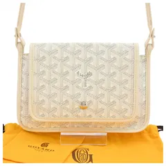 【中古】ゴヤール プリュメ ヘリンボーン ショルダーバッグ ホワイト Aランク go16145ggのサムネイル