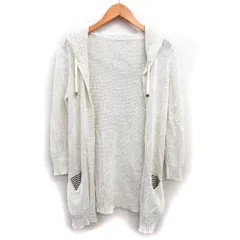 ギャバジンケーティー Gabardine K.T ロング カーディガン サマーニット フード 透け感 リブ 長袖 11 オフホワイト /NT1のサムネイル