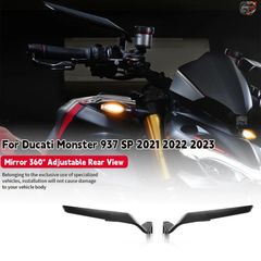 DUCATI MONSTER 937 SP 2021 - 23용 360° 조정 가능 리어 뷰 미러 오토바이 스트리트 파이터 V4S V2