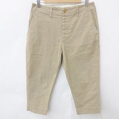 보트 메이크업 뉴 클로즈 VOTE MAKE NEW CLOTHES 팬츠 치노 빵 7 분 길이 버튼 플라이 베이지 M