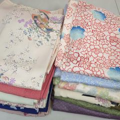 中古品 正絹 振袖 6点 まとめ売り 着用 リメイク材料にも - メルカリ