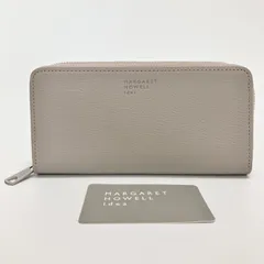 H517 未使用 マーガレットハウエルアイデア MARGARET HOWELL idea 長財布 財布 レディース ラウンドファスナー 薄型 グレー 本革 レザー 牛革 かわいい 可愛い おしゃれ お洒落のサムネイル