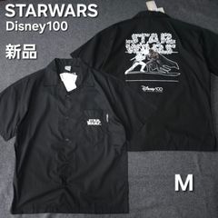 [가격 인하 협상 접수 중] 신품 미사용 태그 포함 Disney 100 주년 기념 STAR WARS 콜라보레이션 칼라 셔츠 오픈 컬러 남성 M 블랙 디즈니 스타 워즈
