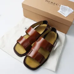 試着 美品 定価71500円 ヘリュー HEREU Llaut2 カウレザー オープントゥ サンダル 38/24-24.5cm ブラウン┃【2400015009520】のサムネイル
