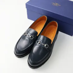 美品 ジャランスリワヤ JALAN SRIWIJAYA レザー ビットローファー ビブラムソール 6/25cm NAVY CALF ネイビー┃【2400015009537】のサムネイル