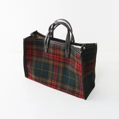 美品 UNITED ARROWS 別注 アヴァケーション A VACATION BREAD M ブレッド M トートバッグ ｜レッド グリーン チェック【2400015002064】のサムネイル