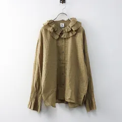 未使用 RNA-N アールエヌエーエヌ ドットカットJQフリルカラーブラウス M＼ベージュ シャツ ギャザー ジャガード【2400015006772】のサムネイル