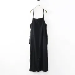 美品 RNA-N アールエヌエーエヌ リネンレーヨンタックキャミワンピース M＼ブラック ノースリーブ ドレス フレア【2400015006789】のサムネイル