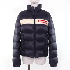 美品☆MONCLER モンクレール SERVIERES ロゴワッペン・フード付 キッズ（大人OK） ダウンジャケット ネイビー 14anni164cm 正規品 レディースのサムネイル