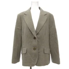 アクアスキュータム AQUASCUTUM 美品 テーラードジャケット シングル カシミヤ 7F 2B ノッチドラペル 開き見せ 総裏地 グレー /KB ■ECG005のサムネイル