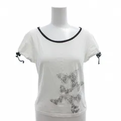 マックスマーラ ウィークエンドライン MAX MARA WEEKEND LINE Tシャツ カットソー S 白 ホワイト 蝶柄 ラウンドネック 半袖 /TL ■ECG005のサムネイル