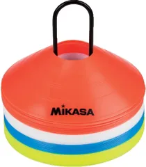 ミカサ MIKASA サッカー マーカーコーン ミニ 4色×10枚セット 体育 学校用品 運動会 トレーニング 筋トレ スポーツ大会 赤 レッド 備品 小学校 中学校 高校 部活 サークル  CO40MINI オレンジホワイトイエロのサムネイル