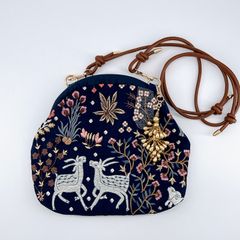 エスニック ヴィンテージ 天然石 チェーンバッグ インド sajai - メルカリ