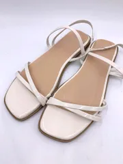 ROPE' PICNIC ロペピクニック スクエアトゥ スキニーストラップ フラット サンダル size24/白 ■◆ レディースのサムネイル