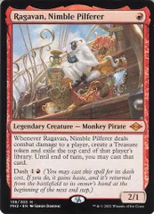 MTG モダンホライゾン2 MH2 【英】敏捷なこそ泥、ラガバン/Ragavan,Nimble Pilferer 赤Rのサムネイル