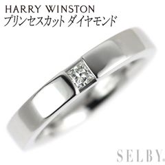 新品仕上げ】 ハリーウィンストン プリンセスカット ダイヤ PT 13.5号 