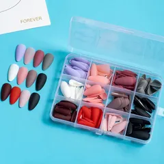 COLORBIRD ネイルチップ ショート ケース付 シンプル おしゃれ (ポイントSマット)のサムネイル