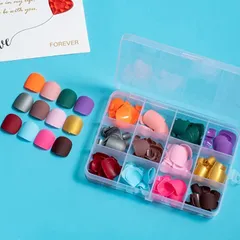COLORBIRD ネイルチップ ショート ケース付 シンプル おしゃれ (足用マット)のサムネイル
