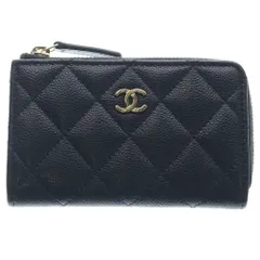 CHANEL (シャネル) コインケース キャビアスキン キーリング付き フラグメントケース ブラック AP0221のサムネイル
