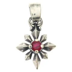 Bill Wall Leather/BWL (ビルウォールレザー) Mid Star Stone Charm ミッドスターストーン チャーム センターレッドストーン ペンダントトップ シルバーのサムネイル