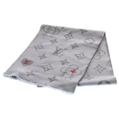 LOUIS VUITTON (ルイヴィトン) マフラー・ヴィヴィエンヌ CVD モノグラムロゴ ウールマフラー グレーのサムネイル