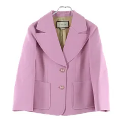GUCCI (グッチ) シングル ウールテーラードジャケット ピンク #36 623766のサムネイル