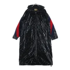 GUCCI (グッチ) GG パテント フーデッド ジップアップ コート ブラック 7717117のサムネイル