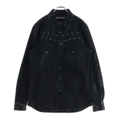 GIVENCHY (ジバンシィ) ウォッシュ加工 スナップボタン ウエスタンデニム 長袖シャツ ブラック BM604G5048のサムネイル
