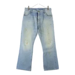 MM6 Maison Margiela (エムエムシックスメゾンマルジェラ) 22SS Dirty Wash Denim ダーティウォッシュ加工 ジップフライ ブーツカットデニムパンツ インディゴ S30LA0179 S30561のサムネイル