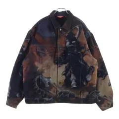SUPREME (シュプリーム) 24AW Frank Frazetta Faux Shearling Lined Jacket フランクフラゼッタ フェイクシアリング 裏地ボア トラッカージャケット パープル/レッドのサムネイル
