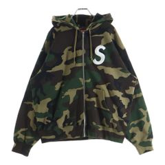 SUPREME 迷彩ジップパーカー S刺繍 SUPREME 迷彩ジップパーカー S刺繍 - メルカリ