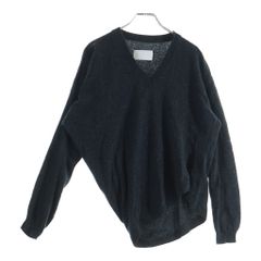 新品 S メゾン マルジェラ 22ss 無地ニット セーター ネイビー 3586 